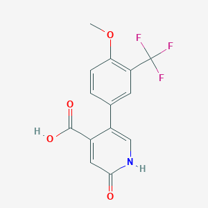 2-Hydroxy-5-(4-methoxy-3-trifluoromethylphenyl)isonicotinic acid