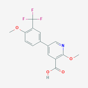 molecular formula C15H12F3NO4 B6394568 MFCD18318582 CAS No. 1262004-55-6