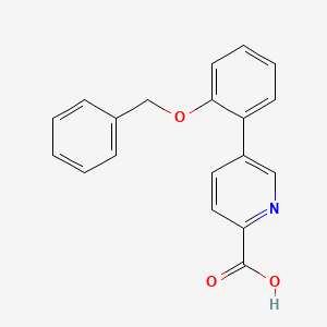 molecular formula C19H15NO3 B6394604 5-(2-Benzyloxyphenyl)picolinic acid CAS No. 1261892-45-8