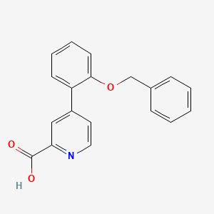 molecular formula C19H15NO3 B6394618 4-(2-Benzyloxyphenyl)picolinic acid CAS No. 1258618-36-8