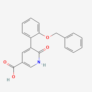 molecular formula C19H15NO4 B6394626 5-(2-Benzyloxyphenyl)-6-hydroxynicotinic acid CAS No. 1262009-74-4