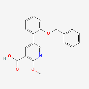 molecular formula C20H17NO4 B6394630 5-(2-Benzyloxyphenyl)-2-methoxynicotinic acid CAS No. 1261892-47-0