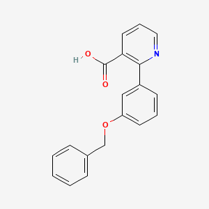 molecular formula C19H15NO3 B6394632 2-(3-Benzyloxyphenyl)nicotinic acid CAS No. 1258628-83-9