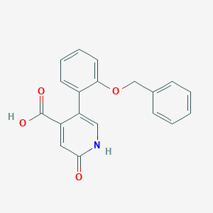 molecular formula C19H15NO4 B6394636 5-(2-Benzyloxyphenyl)-2-hydroxyisonicotinic acid CAS No. 1261960-58-0