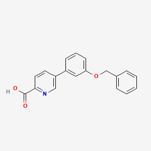 molecular formula C19H15NO3 B6394647 5-(3-Benzyloxyphenyl)picolinic acid CAS No. 1262009-78-8