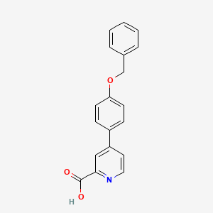 molecular formula C19H15NO3 B6394697 4-(4-Benzyloxyphenyl)picolinic acid CAS No. 1261951-01-2