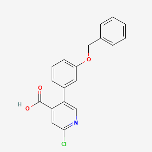 5-(3-Benzyloxyphenyl)-2-chloroisonicotinic acid