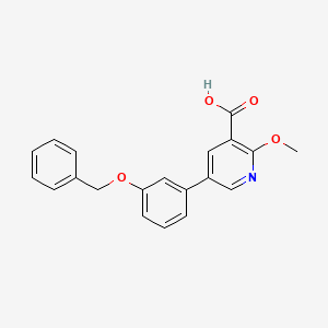 molecular formula C20H17NO4 B6394710 5-(3-Benzyloxyphenyl)-2-methoxynicotinic acid CAS No. 1261900-31-5