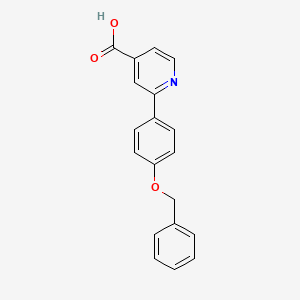 molecular formula C19H15NO3 B6394721 2-(4-Benzyloxyphenyl)isonicotinic acid CAS No. 1261958-45-5