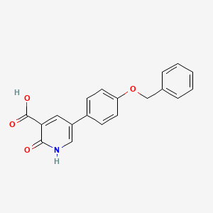 molecular formula C19H15NO4 B6394731 5-(4-Benzyloxyphenyl)-2-hydroxynicotinic acid CAS No. 1262004-58-9