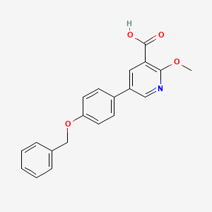 molecular formula C20H17NO4 B6394736 5-(4-Benzyloxyphenyl)-2-methoxynicotinic acid CAS No. 1261967-71-8