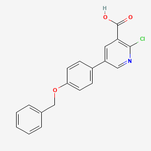 molecular formula C19H14ClNO3 B6394739 5-(4-Benzyloxyphenyl)-2-chloronicotinic acid CAS No. 1261976-87-7