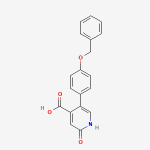 molecular formula C19H15NO4 B6394741 5-(4-Benzyloxyphenyl)-2-hydroxyisonicotinic acid CAS No. 1261967-53-6