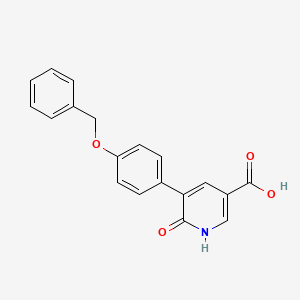 molecular formula C19H15NO4 B6394748 5-(4-Benzyloxyphenyl)-6-hydroxynicotinic acid CAS No. 1261892-49-2