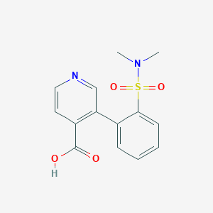 molecular formula C14H14N2O4S B6394751 3-(2-N,N-Dimethylsulfamoylphenyl)isonicotinic acid CAS No. 1261992-02-2