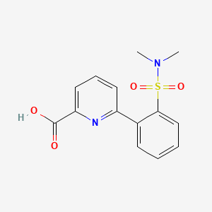 molecular formula C14H14N2O4S B6394773 6-(2-N,N-Dimethylsulfamoylphenyl)picolinic acid CAS No. 1261957-97-4