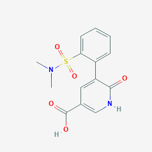 molecular formula C14H14N2O5S B6394792 5-(2-N,N-Dimethylsulfamoylphenyl)-6-hydroxynicotinic acid CAS No. 1261951-08-9