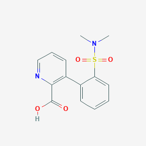 molecular formula C14H14N2O4S B6394801 3-(2-N,N-Dimethylsulfamoylphenyl)picolinic acid CAS No. 1261900-47-3