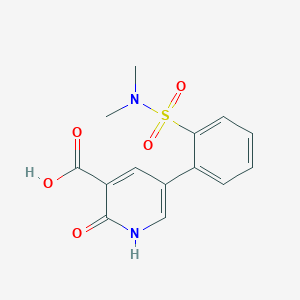 molecular formula C14H14N2O5S B6394811 5-(2-N,N-Dimethylsulfamoylphenyl)-2-hydroxynicotinic acid CAS No. 1261936-30-4