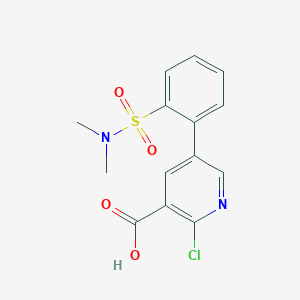 2-Chloro-5-(2-N,N-dimethylsulfamoylphenyl)nicotinic acid