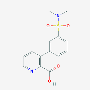 molecular formula C14H14N2O4S B6394835 3-(3-N,N-Dimethylsulfamoylphenyl)picolinic acid CAS No. 1261973-24-3