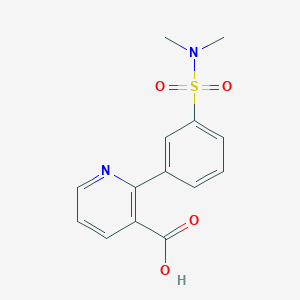 molecular formula C14H14N2O4S B6394840 2-(3-N,N-Dimethylsulfamoylphenyl)nicotinic acid CAS No. 1261973-09-4