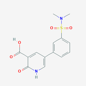 molecular formula C14H14N2O5S B6394851 5-(3-N,N-Dimethylsulfamoylphenyl)-2-hydroxynicotinic acid CAS No. 1261922-72-8