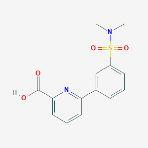 molecular formula C14H14N2O4S B6394857 6-(3-N,N-Dimethylsulfamoylphenyl)picolinic acid CAS No. 1261892-51-6