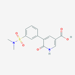 molecular formula C14H14N2O5S B6394864 5-(3-N,N-Dimethylsulfamoylphenyl)-6-hydroxynicotinic acid CAS No. 1261960-59-1