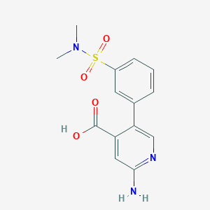 2-Amino-5-(3-N,N-dimethylsulfamoylphenyl)isonicotinic acid