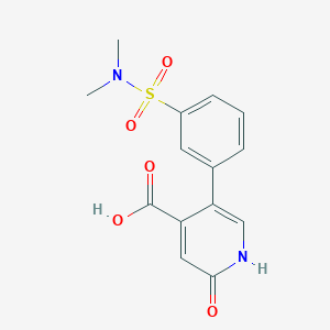 molecular formula C14H14N2O5S B6394911 5-(3-N,N-Dimethylsulfamoylphenyl)-2-hydroxyisonicotinic acid CAS No. 1261977-01-8