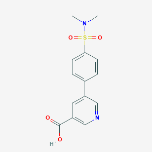 molecular formula C14H14N2O4S B6394912 5-(4-N,N-Dimethylsulfamoylphenyl)nicotinic acid CAS No. 1261951-39-6