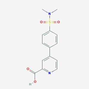 molecular formula C14H14N2O4S B6394923 4-(4-N,N-Dimethylsulfamoylphenyl)picolinic acid CAS No. 1261992-17-9