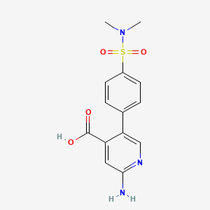 2-Amino-5-(4-N,N-dimethylsulfamoylphenyl)isonicotinic acid