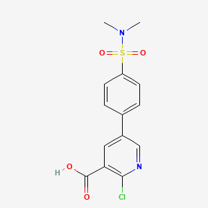 2-Chloro-5-(4-N,N-dimethylsulfamoylphenyl)nicotinic acid