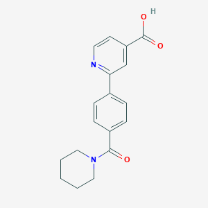 2-[4-(Piperidine-1-carbonyl)phenyl]Isonicotinic acid, 95%