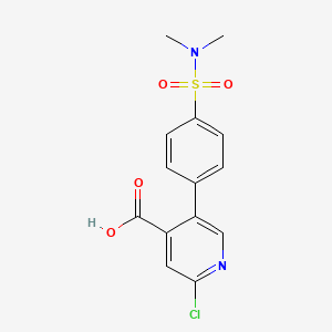 2-Chloro-5-(4-N,N-dimethylsulfamoylphenyl)isonicotinic acid