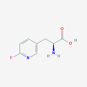 molecular formula C8H9FN2O2 B063950 (2S)-2-amino-3-(6-fluoropyridin-3-yl)propanoic Acid CAS No. 169555-93-5