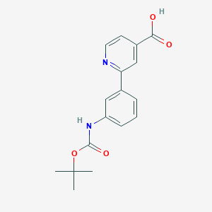 molecular formula C17H18N2O4 B6395040 2-(3-BOC-Aminophenyl)isonicotinic acid CAS No. 1261900-63-3