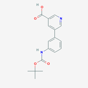 molecular formula C17H18N2O4 B6395046 5-(3-BOC-Aminophenyl)nicotinic acid CAS No. 1261923-45-8