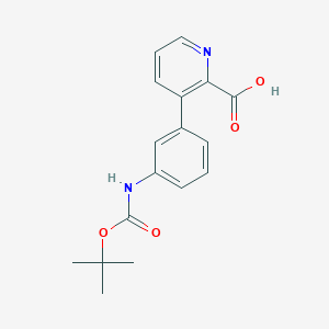 molecular formula C17H18N2O4 B6395068 3-(3-BOC-Aminophenyl)picolinic acid CAS No. 1261900-77-9