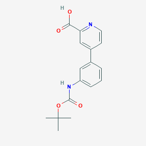 molecular formula C17H18N2O4 B6395073 4-(3-BOC-Aminophenyl)picolinic acid CAS No. 1261958-16-0