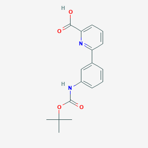 molecular formula C17H18N2O4 B6395104 6-(3-BOC-Aminophenyl)picolinic acid CAS No. 1261923-56-1