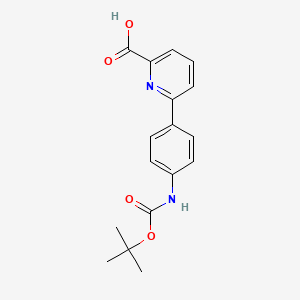 molecular formula C17H18N2O4 B6395132 6-(4-BOC-Aminophenyl)picolinic acid CAS No. 1261936-66-6