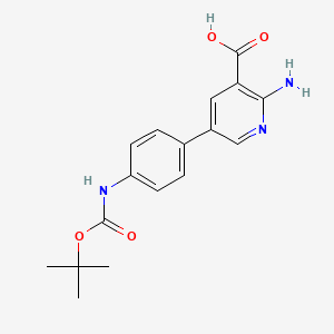 2-Amino-5-(4-boc-aminophenyl)nicotinic acid