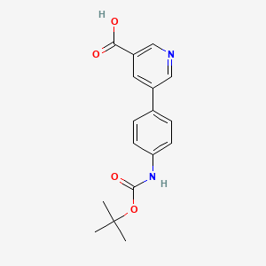 molecular formula C17H18N2O4 B6395166 5-(4-BOC-Aminophenyl)nicotinic acid CAS No. 1261892-53-8