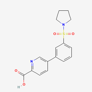 5-[3-(Pyrrolidinylsulfonyl)phenyl]picolinic acid