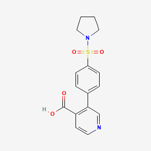 3-(4-(Pyrrolidin-1-ylsulfonyl)phenyl)isonicotinic acid