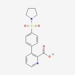 3-[4-(Pyrrolidinylsulfonyl)phenyl]picolinic acid