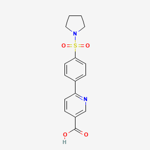 6-[4-(Pyrrolidinylsulfonyl)phenyl]nicotinic acid